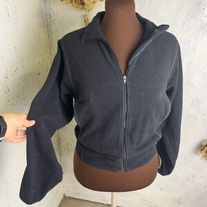 Vintage Made in USA Patagonia Zip Up Black Fleece Small
